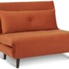 Habitat Roma Small Double Velvet Chairbed - Orange
