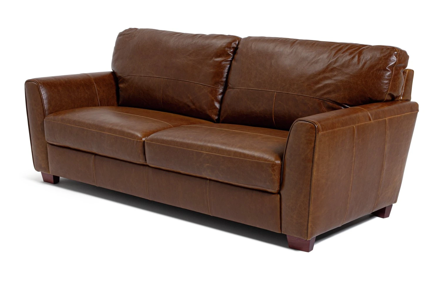 Habitat Milford Leather 4 Seater Sofa - Tan 4 Habitat Milford Leather 4 Seater Sofa - Tan - Image 4