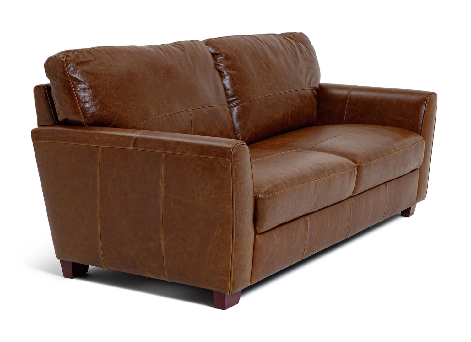 Habitat Milford Leather 4 Seater Sofa - Tan 6 Habitat Milford Leather 4 Seater Sofa - Tan - Image 6
