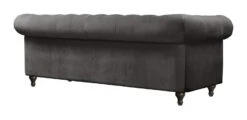 Habitat Chesterfield Velvet 3 Seater Sofa - Charcoal -Habitat 8722809 R Z003A