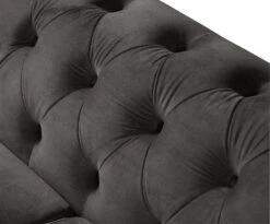 Habitat Chesterfield Velvet 3 Seater Sofa - Charcoal -Habitat 8722809 R Z005A