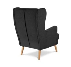 Habitat Callie Fabric Wingback Chair - Charcoal 15 Habitat Callie Fabric Wingback Chair - Charcoal -Habitat 8729651 R Z003A