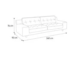 Habitat Hendricks Velvet 4 Seater Sofa - Ink Blue -Habitat 8739225 R E001