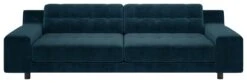 Habitat Hendricks Velvet 4 Seater Sofa - Ink Blue