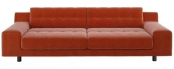 Habitat Hendricks Velvet 4 Seater Sofa - Orange