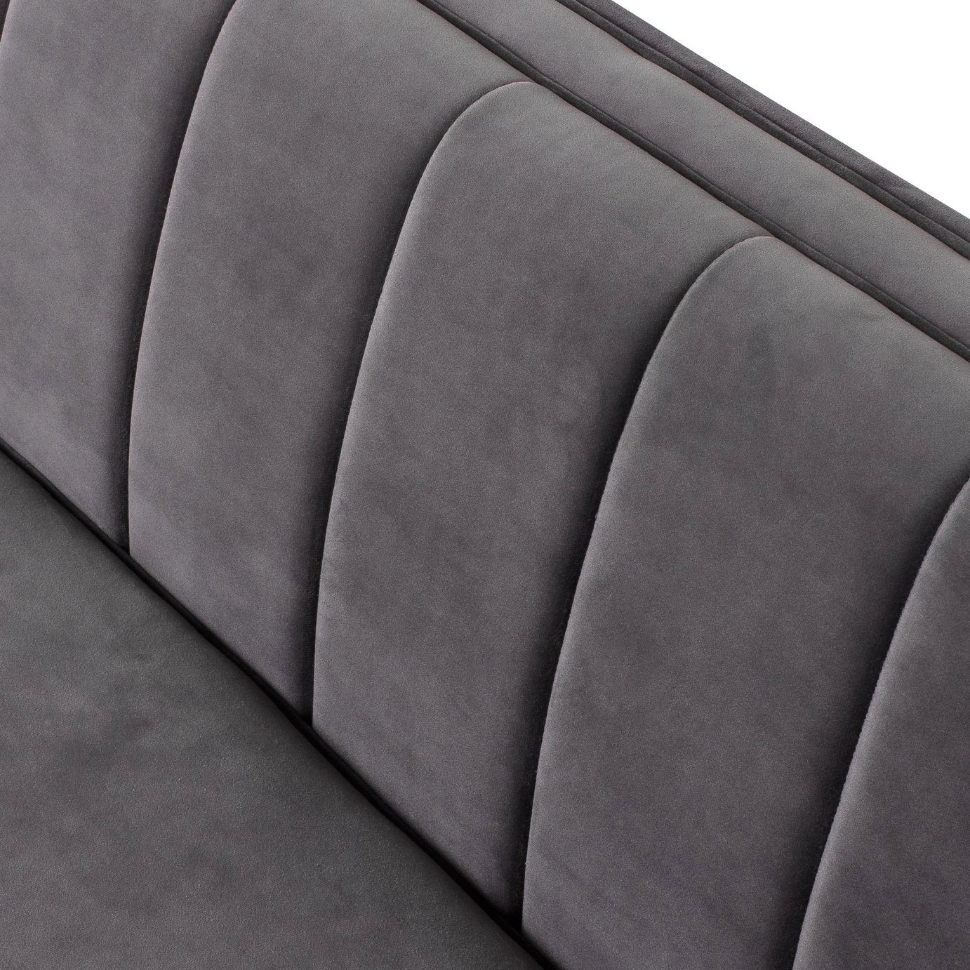 Habitat Vanessa Velvet 3 Seater Sofa - Grey 7 Habitat Vanessa Velvet 3 Seater Sofa - Grey - Image 7