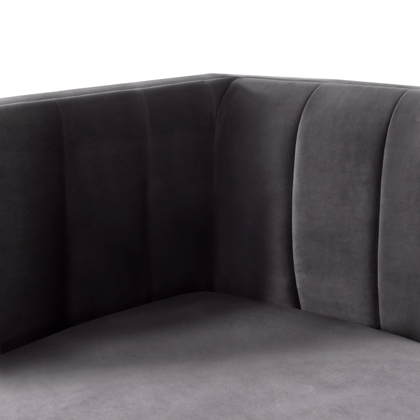 Habitat Vanessa Velvet 3 Seater Sofa - Grey 9 Habitat Vanessa Velvet 3 Seater Sofa - Grey - Image 9