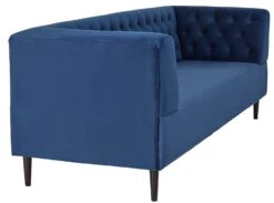 Habitat Blake Velvet 3 Seater Sofa - Navy Blue -Habitat 8802743 R Z004A