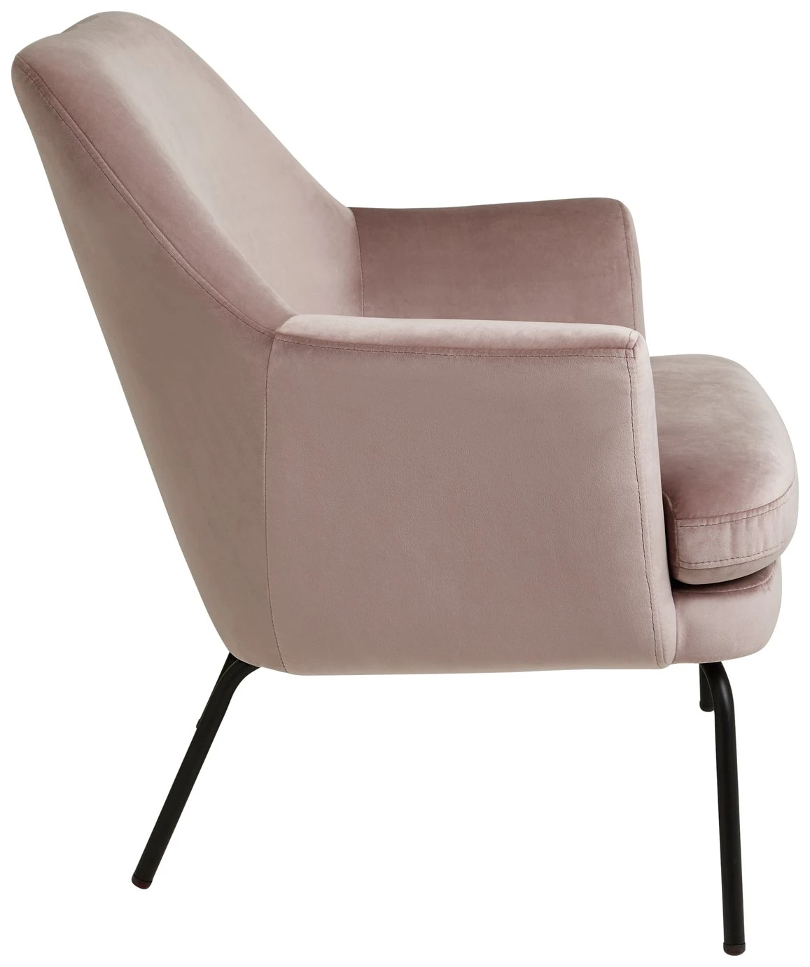 Habitat Celine Velvet Accent Chair - Pink 3 Habitat Celine Velvet Accent Chair - Pink - Image 3