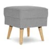 Habitat Callie Fabric Footstool - Light Grey