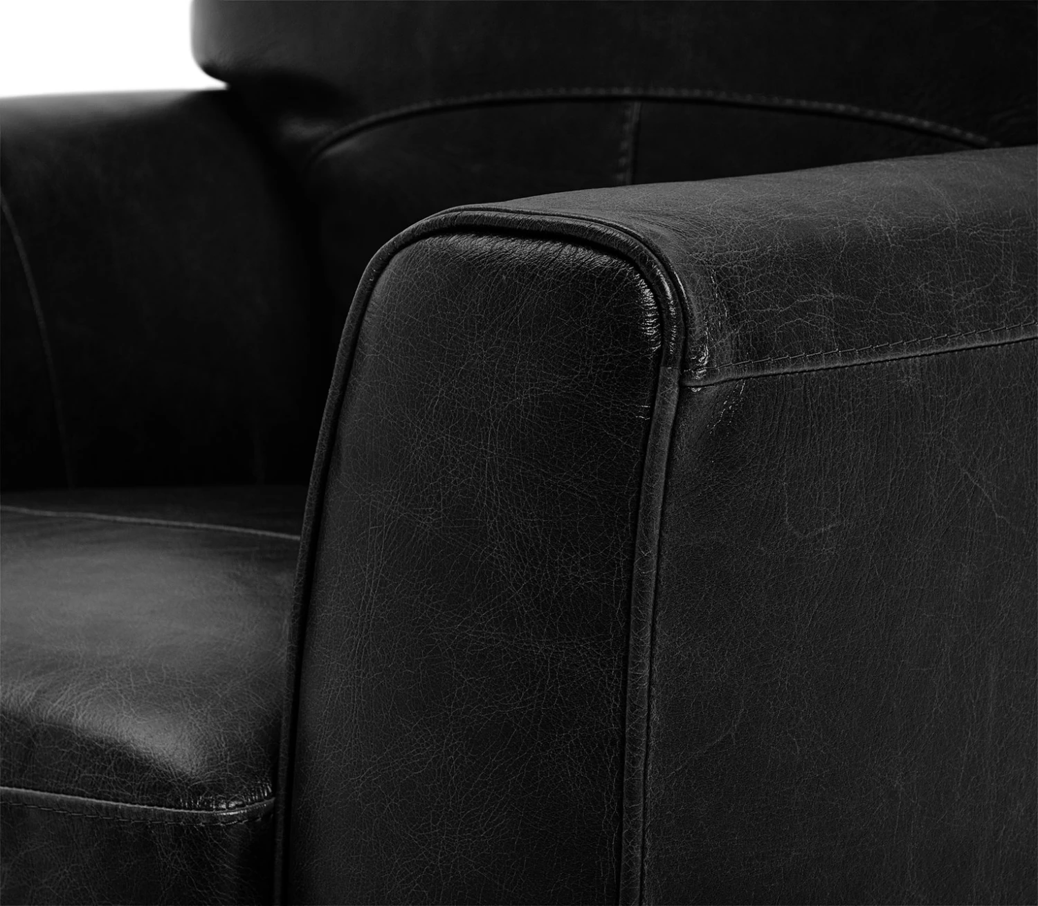 Habitat Milford Leather Chair - Black 6 Habitat Milford Leather Chair - Black - Image 6