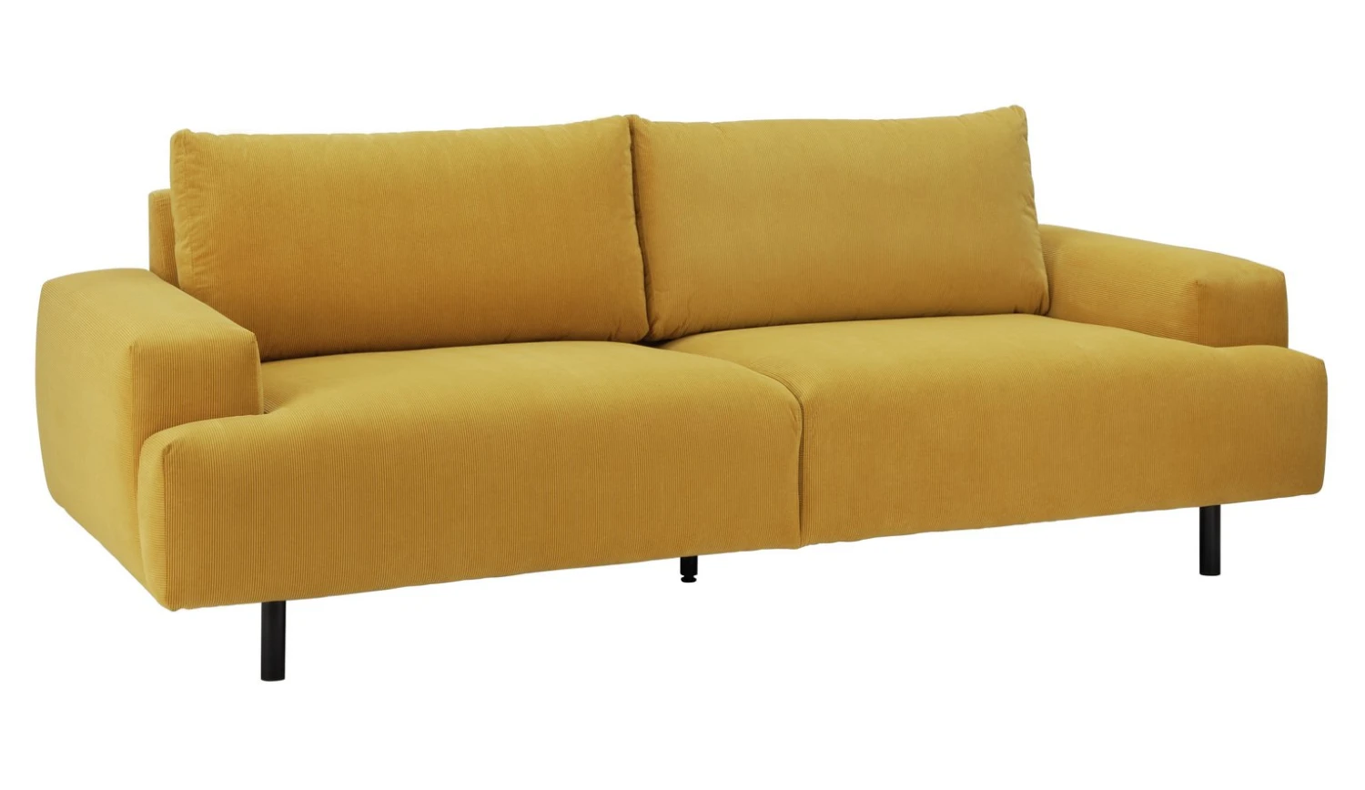 Habitat Julien Fabric 3 Seater Sofa - Yellow 5 Habitat Julien Fabric 3 Seater Sofa - Yellow - Image 5