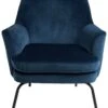 Habitat Celine Velvet Accent Chair - Blue
