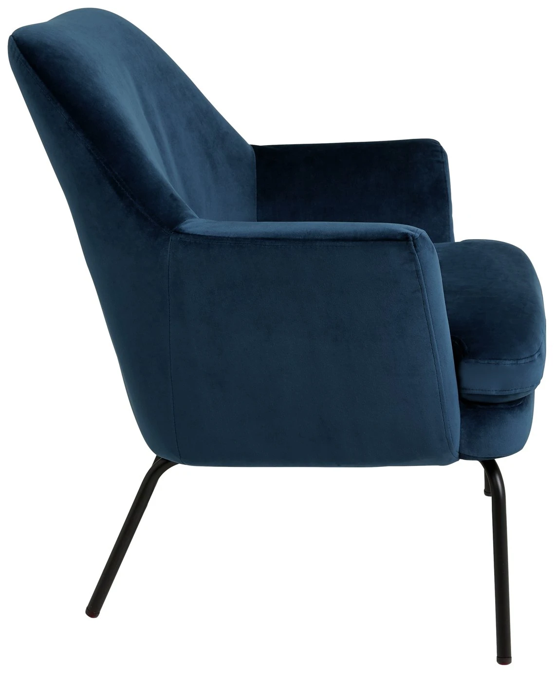 Habitat Celine Velvet Accent Chair - Blue 4 Habitat Celine Velvet Accent Chair - Blue - Image 4