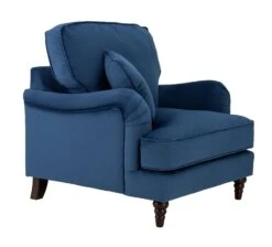 Habitat Matilda Velvet Armchair - Blue -Habitat 8878595 R Z004A