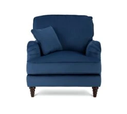 Habitat Matilda Velvet Armchair - Blue -Habitat 8878595 R Z005A