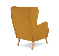 Habitat Callie Fabric Wingback Chair - Mustard -Habitat 8887562 R Z003A