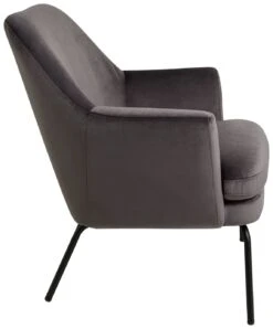 Habitat Celine Velvet Accent Chair - Grey -Habitat 8887713 R Z002A