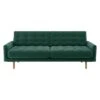 Habitat Fenner Velvet 3 Seater Sofa - Emerald