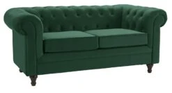 Habitat Chesterfield Velvet 2 Seater Sofa - Green 12 Habitat Chesterfield Velvet 2 Seater Sofa - Green -Habitat 8889924 R Z004A
