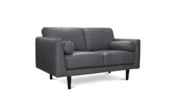 Habitat Jackson Leather 2 Seater Sofa - Grey 7 Habitat Jackson Leather 2 Seater Sofa - Grey -Habitat 8893336 R Z002A