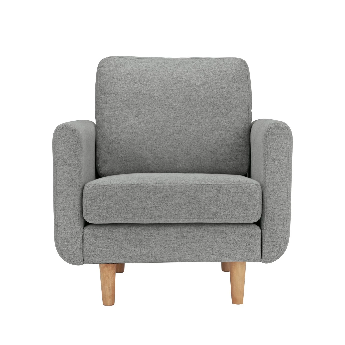 Habitat Remi Fabric Armchair In A Box - Light Grey 1 Habitat Remi Fabric Armchair In A Box - Light Grey