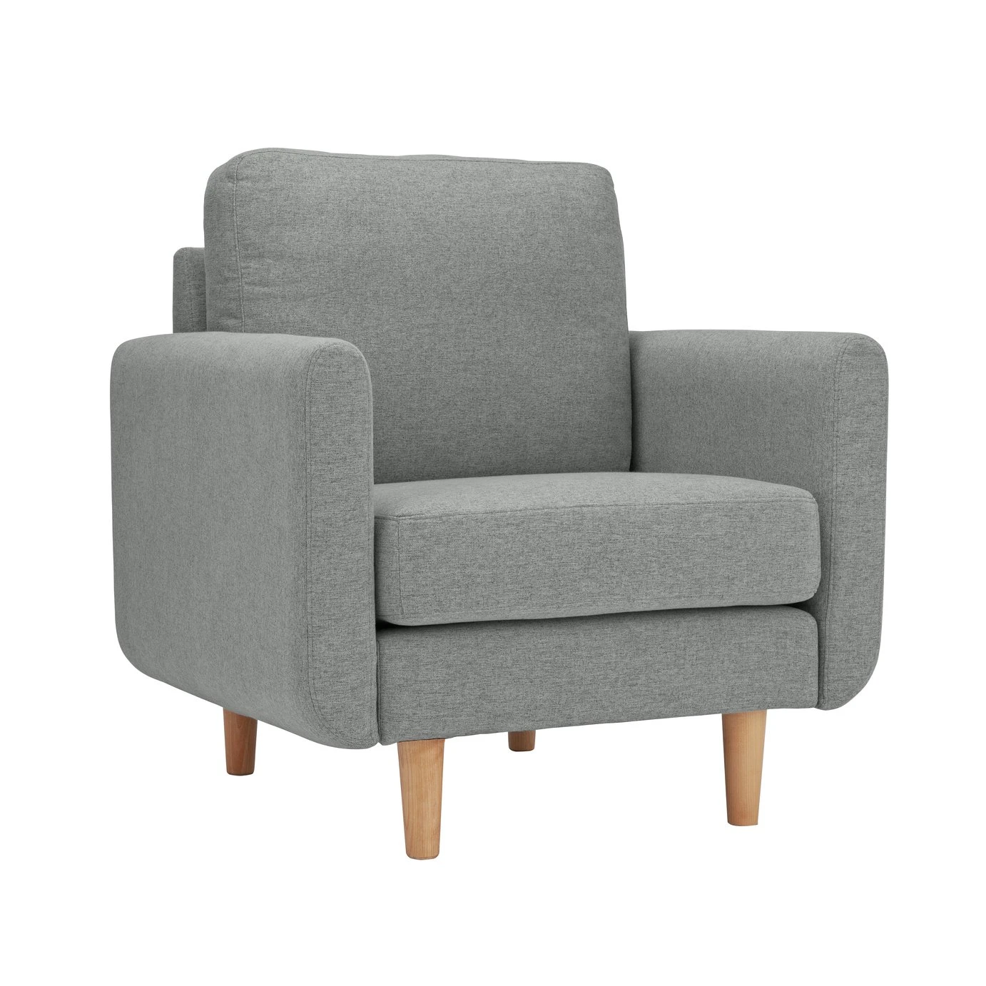 Habitat Remi Fabric Armchair In A Box - Light Grey 3 Habitat Remi Fabric Armchair In A Box - Light Grey - Image 3