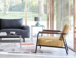 Habitat Cooper Fabric Armchair - Yellow -Habitat 8899244 R Z002C