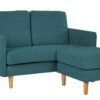 Habitat Remi Fabric 2 Seater Chaise Sofa In A Box - Teal