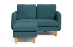 Habitat Remi Fabric 2 Seater Chaise Sofa In A Box - Teal -Habitat 8904665 R Z005A