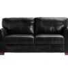 Habitat Milford Leather 3 Seater Sofa - Black