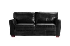 Habitat Milford Leather 3 Seater Sofa - Black