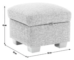 Habitat Lisbon Fabric Storage Footstool - Charcoal 9 Habitat Lisbon Fabric Storage Footstool - Charcoal -Habitat 8909086 R E001