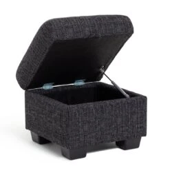 Habitat Lisbon Fabric Storage Footstool - Charcoal 11 Habitat Lisbon Fabric Storage Footstool - Charcoal -Habitat 8909086 R Z003A