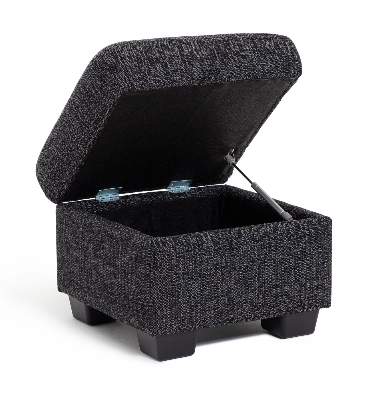 Habitat Lisbon Fabric Storage Footstool - Charcoal 6 Habitat Lisbon Fabric Storage Footstool - Charcoal - Image 6