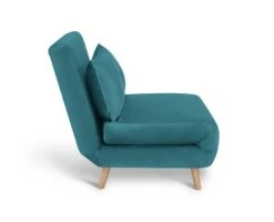 Habitat Roma Small Double Velvet Chairbed - Teal 11 Habitat Roma Small Double Velvet Chairbed - Teal -Habitat 8921758 R Z004A