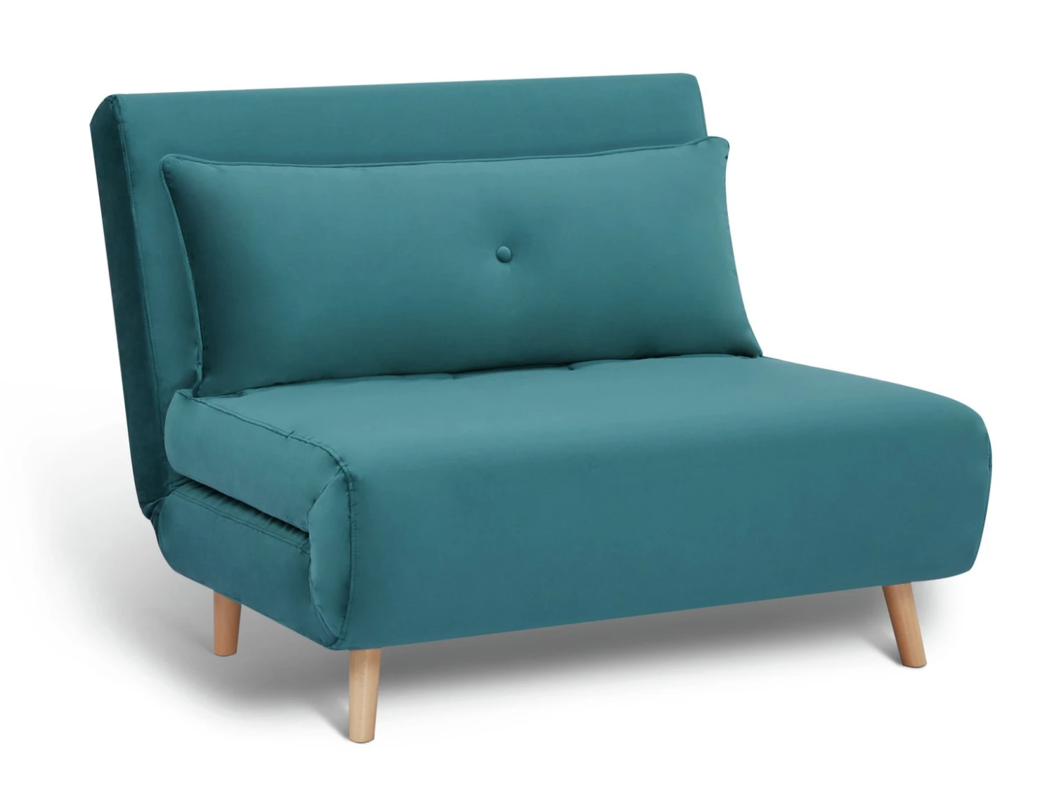 Habitat Roma Small Double Velvet Chairbed - Teal 1 Habitat Roma Small Double Velvet Chairbed - Teal