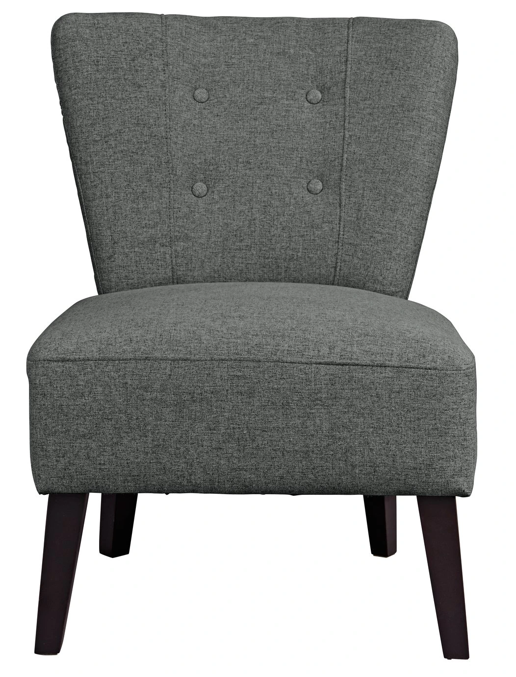 Habitat Delilah Fabric Cocktail Chair - Charcoal 1 Habitat Delilah Fabric Cocktail Chair - Charcoal