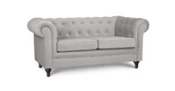 Habitat Chesterfield Velvet 2 Seater Sofa - Light Grey -Habitat 8954914 R Z002A