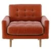 Habitat Fenner Velvet Fabric Armchair - Orange