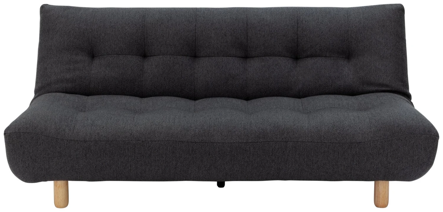 Habitat Kota Boucle 3 Seater Clic Clac Sofa Bed - Charcoal 1 Habitat Kota Boucle 3 Seater Clic Clac Sofa Bed - Charcoal
