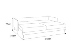 Habitat Hyde 3 Seater Fabric Sofa Bed - Orange -Habitat 8972219 R Z020A