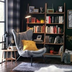 Habitat Robbie Fabric Accent Chair - Grey -Habitat 9134362 R Z002C