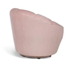 Habitat Ezra Velvet Swivel Chair - Blush Pink 7 Habitat Ezra Velvet Swivel Chair - Blush Pink -Habitat 9158472 R Z003A