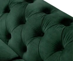 Habitat Chesterfield Velvet 3 Seater Sofa - Green 14 Habitat Chesterfield Velvet 3 Seater Sofa - Green -Habitat 9161878 R Z005A
