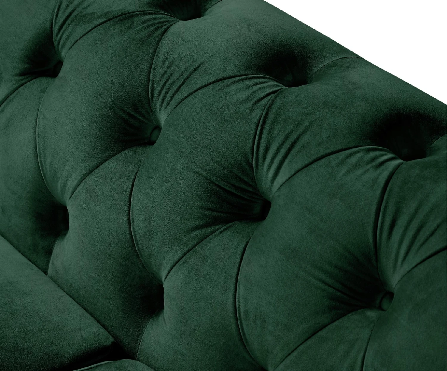 Habitat Chesterfield Velvet 3 Seater Sofa - Green 7 Habitat Chesterfield Velvet 3 Seater Sofa - Green - Image 7