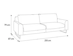 Habitat Lyle Leather 3 Seater Sofa - Tan 8 Habitat Lyle Leather 3 Seater Sofa - Tan -Habitat 9170539 R E001
