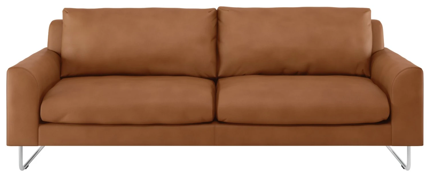 Habitat Lyle Leather 3 Seater Sofa - Tan 1 Habitat Lyle Leather 3 Seater Sofa - Tan