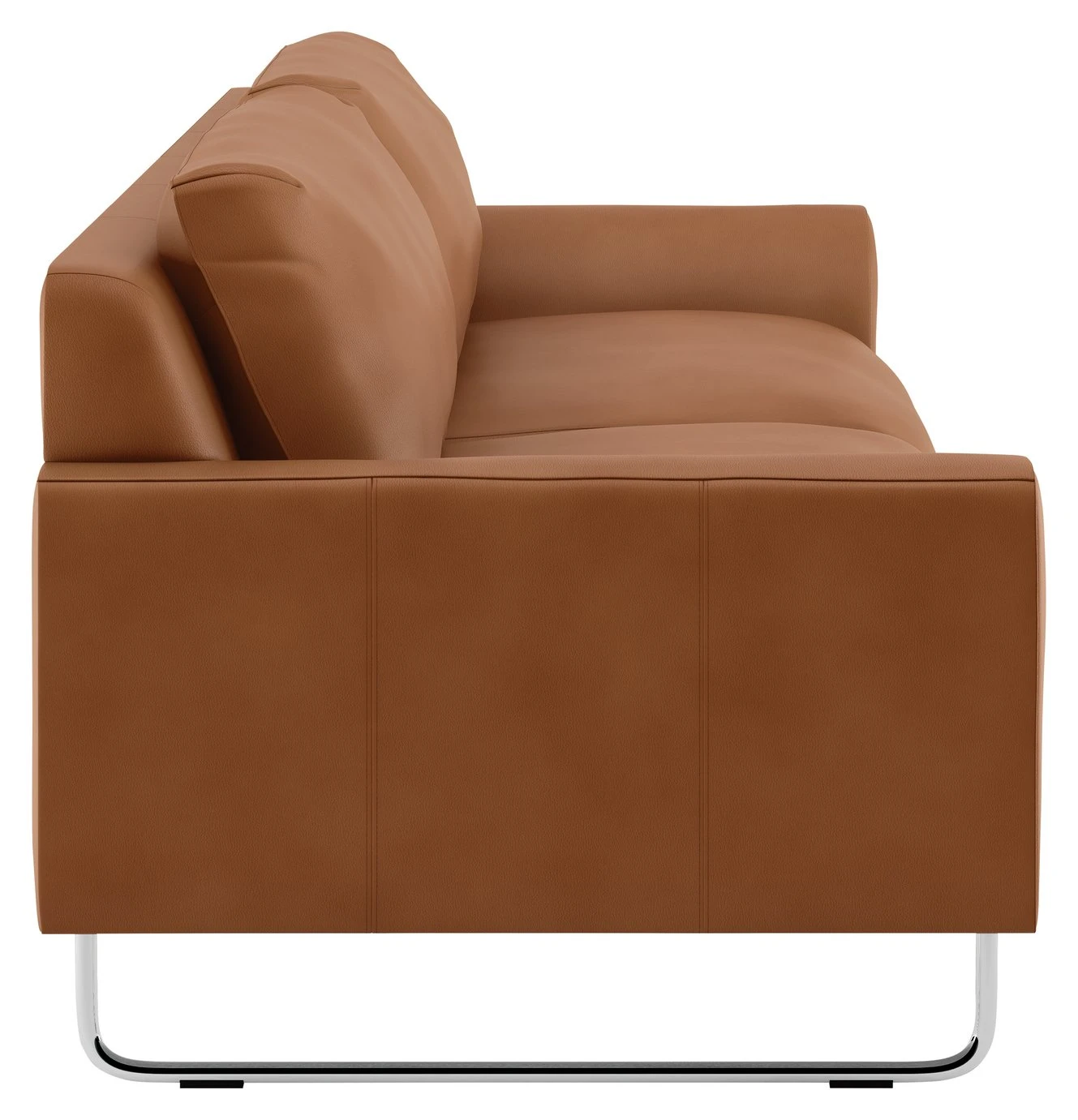 Habitat Lyle Leather 3 Seater Sofa - Tan 5 Habitat Lyle Leather 3 Seater Sofa - Tan - Image 5