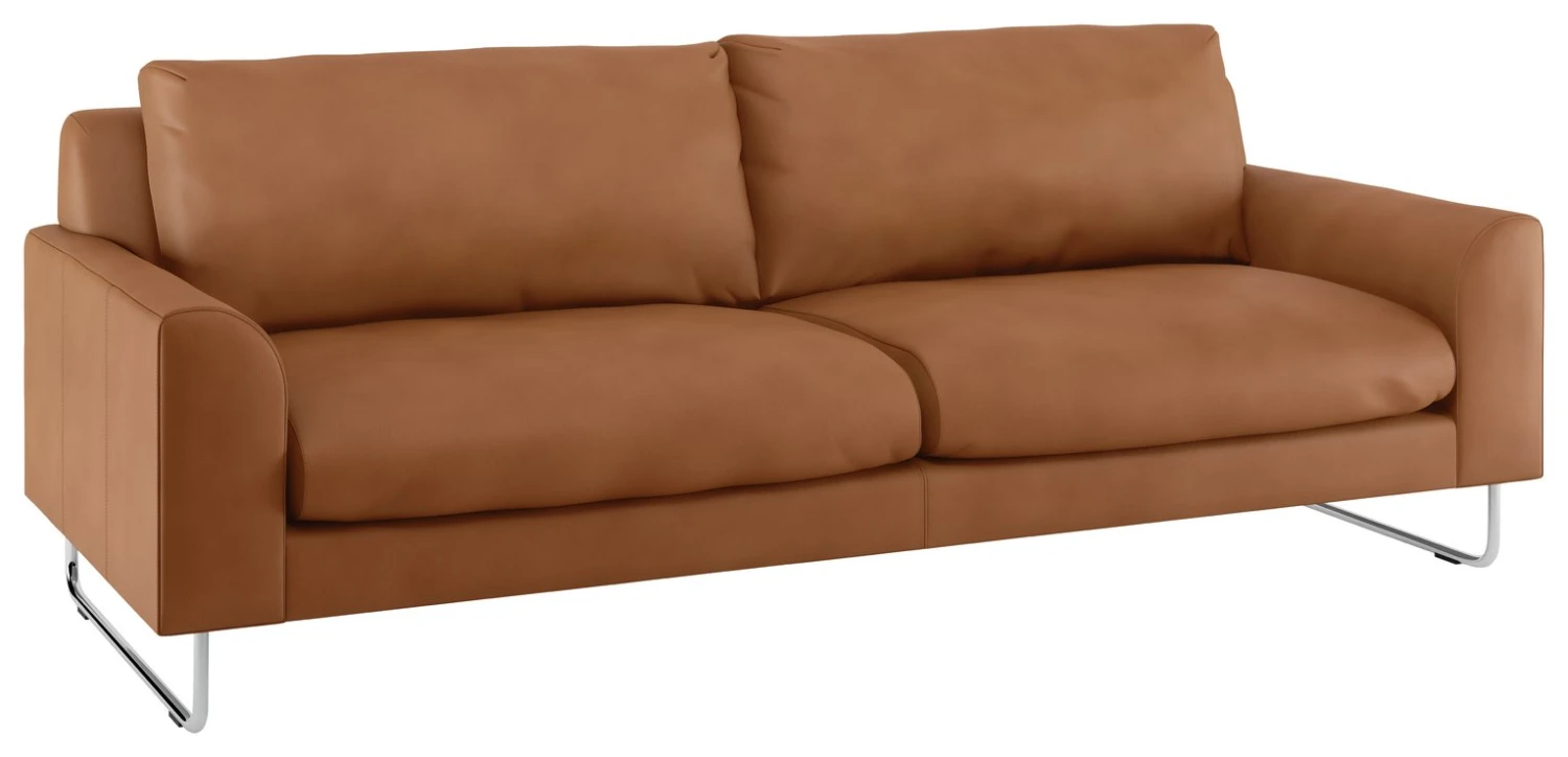 Habitat Lyle Leather 3 Seater Sofa - Tan 6 Habitat Lyle Leather 3 Seater Sofa - Tan - Image 6